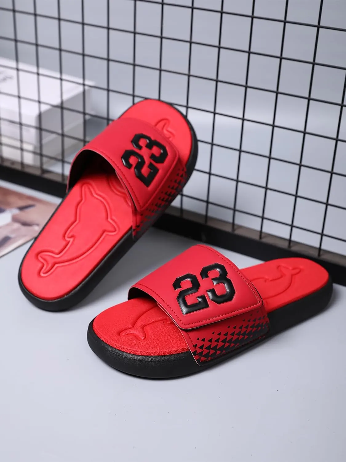Men's Sport Slide Sandals, Flexible Midsole, Casual Beach Slides