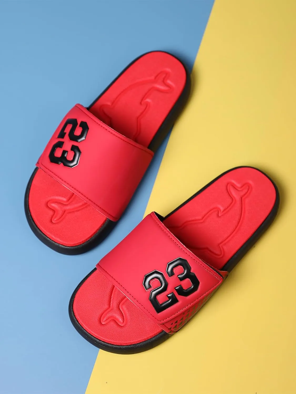 Men's Sport Slide Sandals, Flexible Midsole, Casual Beach Slides