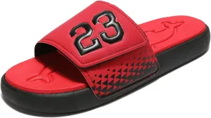 Men's Sport Slide Sandals, Flexible Midsole, Casual Beach Slides