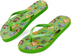 Minecraft Boys Sliders or Flip Flops for Beach and Pool - Boys Gifts