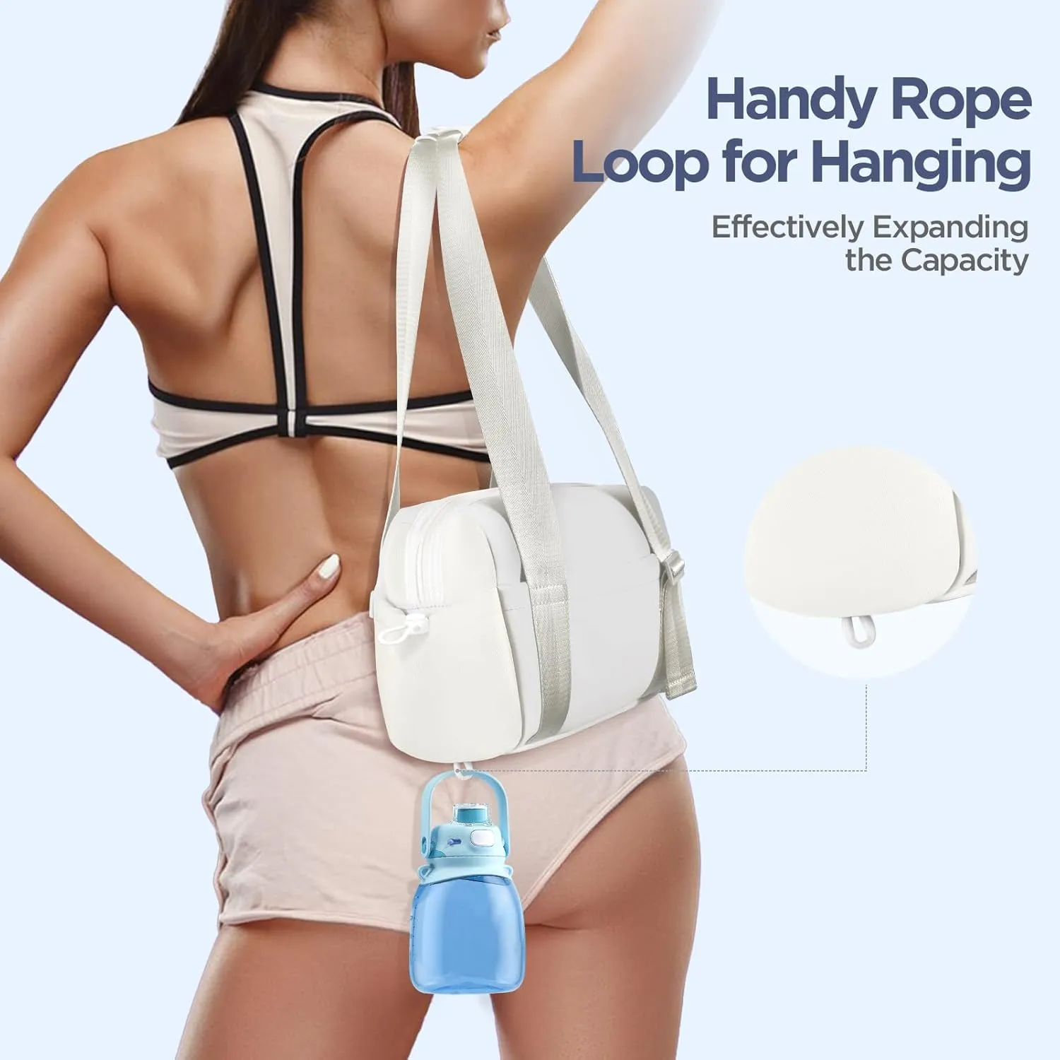 Mini Gym Bag for Women Girls Small Gym Tote Bag with Wet Compartment Waterproof Travel Duffle Bag Cute Workout Sport Bag