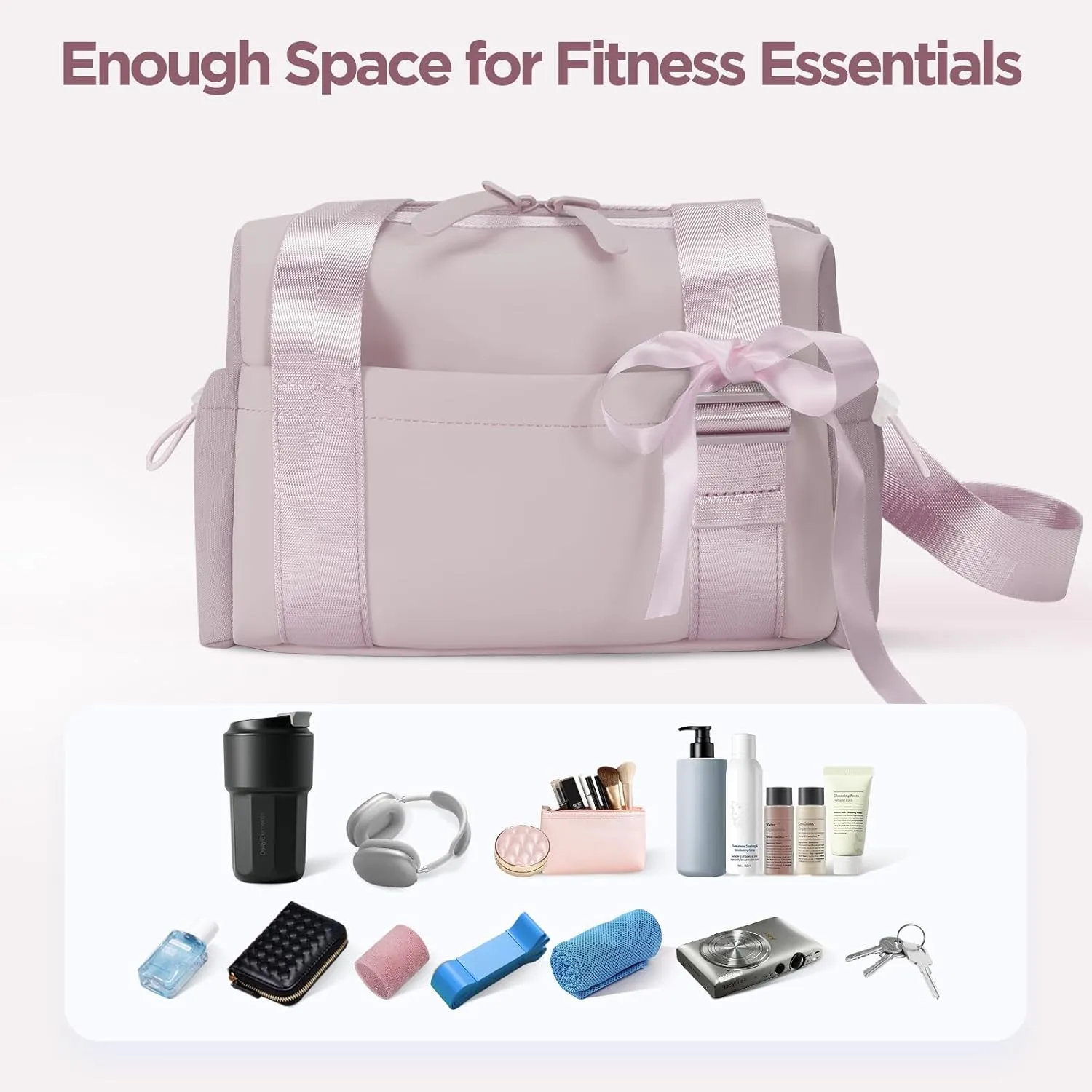 Mini Gym Bag for Women Girls Small Gym Tote Bag with Wet Compartment Waterproof Travel Duffle Bag Cute Workout Sport Bag