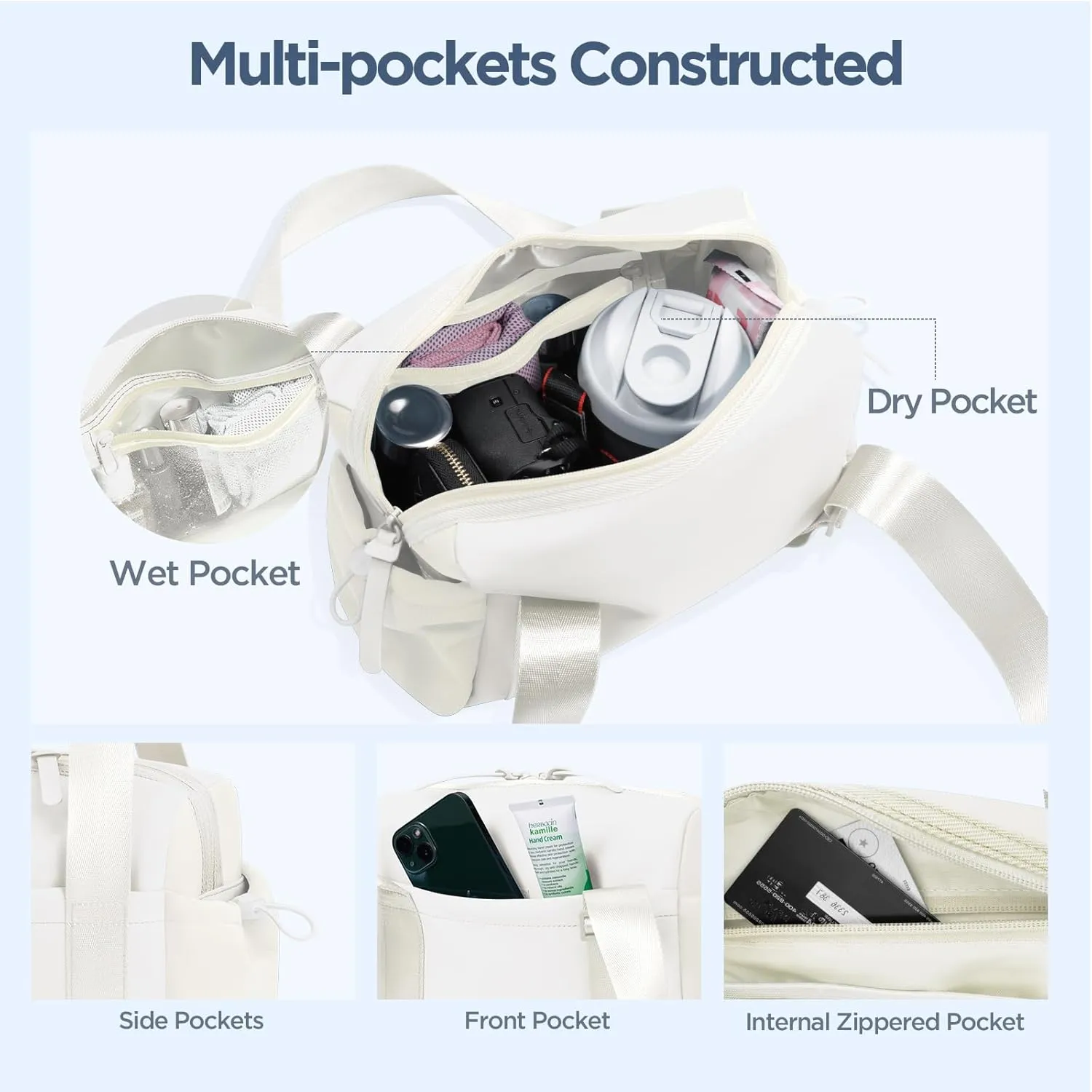 Mini Gym Bag for Women Girls Small Gym Tote Bag with Wet Compartment Waterproof Travel Duffle Bag Cute Workout Sport Bag