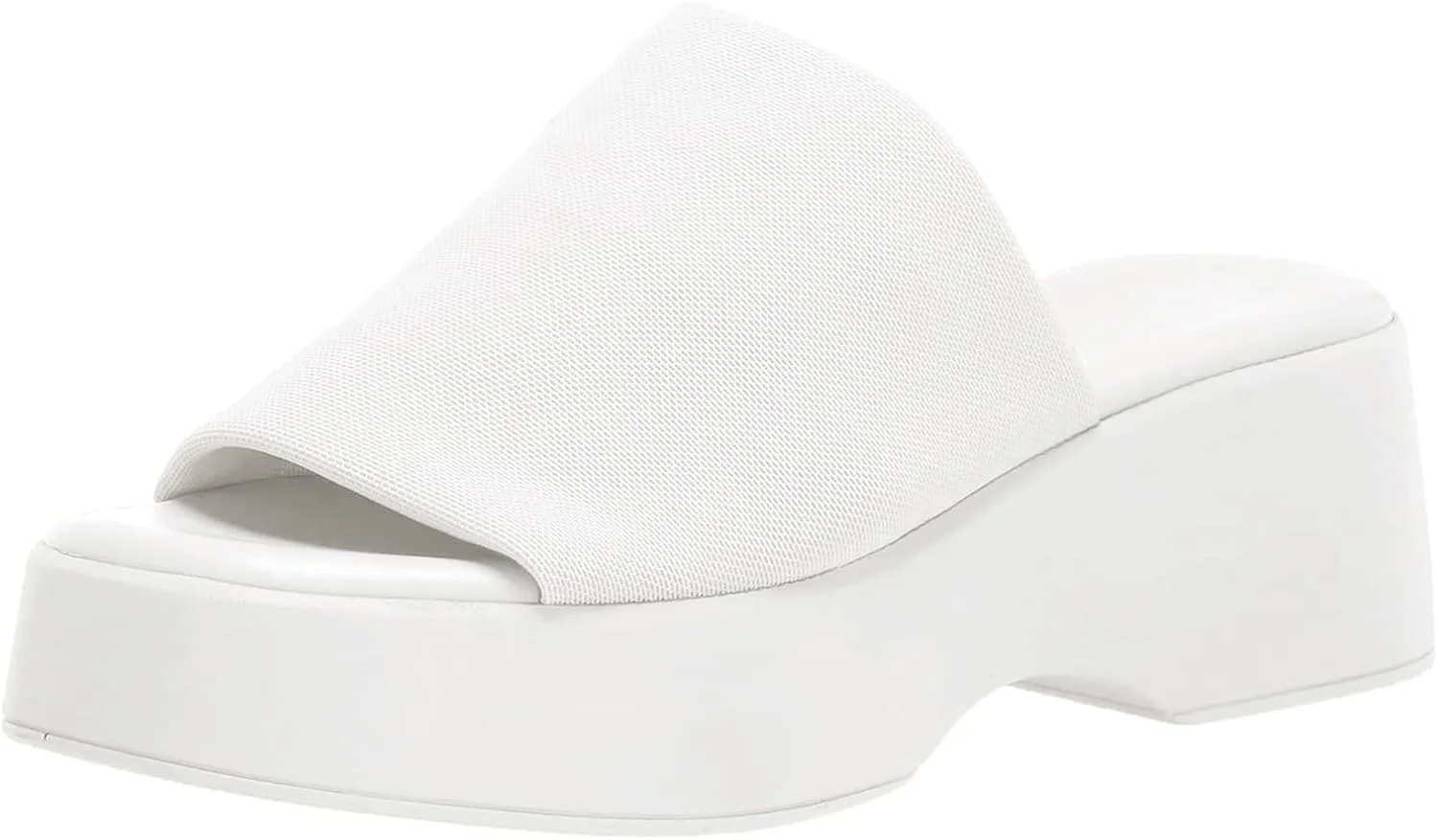 Minshluu Womens Wedge SIides Sandals Platform Open Toe Slip On Elastic Band Wedges Shoes