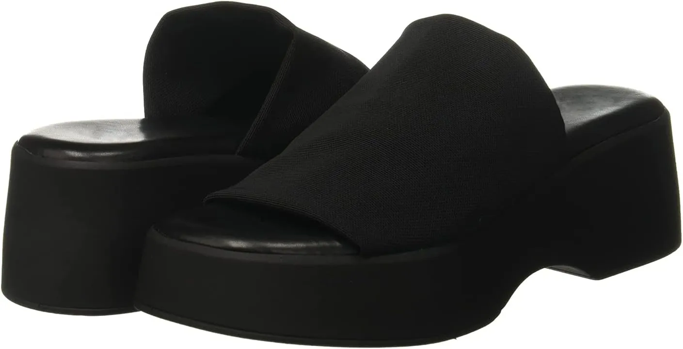 Minshluu Womens Wedge SIides Sandals Platform Open Toe Slip On Elastic Band Wedges Shoes