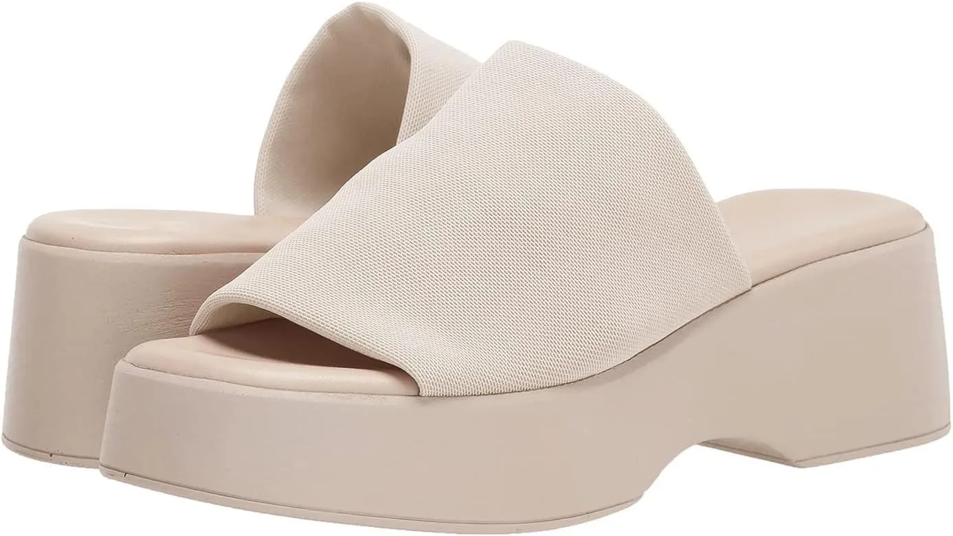 Minshluu Womens Wedge SIides Sandals Platform Open Toe Slip On Elastic Band Wedges Shoes