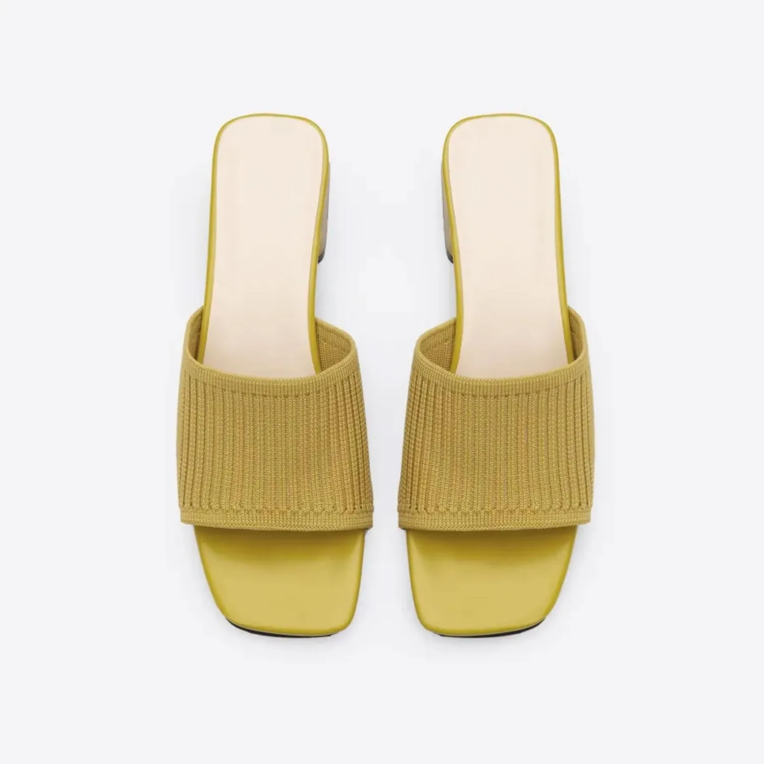 Mousse FIT Women's Breathable Chunky Square Toe Mule Sandals