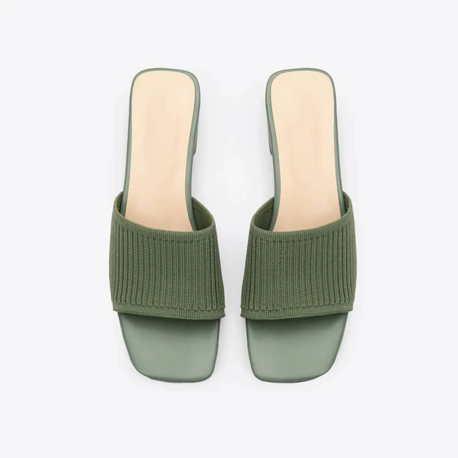 Mousse FIT Women's Breathable Chunky Square Toe Mule Sandals