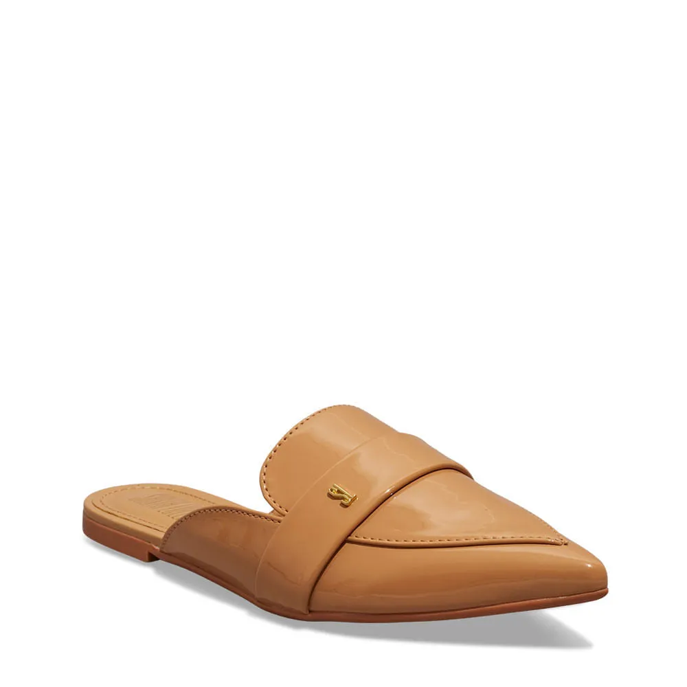 Mule Santa Lolla Caramelo Verniz Bico Fino