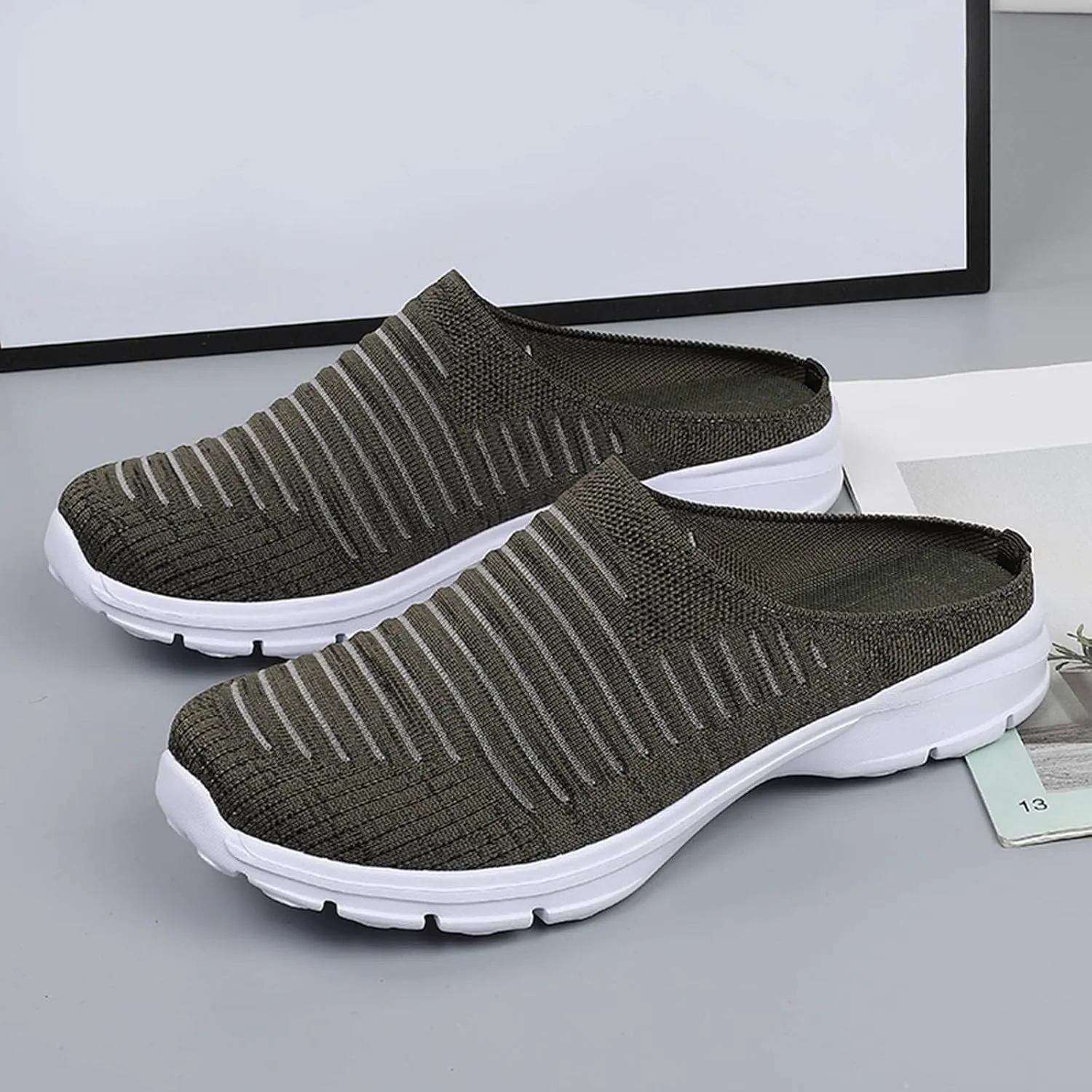 Mules for Women 2025 Backless Walking Sneakers Slip On Shoes Women Boots Shoes Casual Shoes Sneakers Steel Toe Tennis Shoe Loafers Casual Slip On