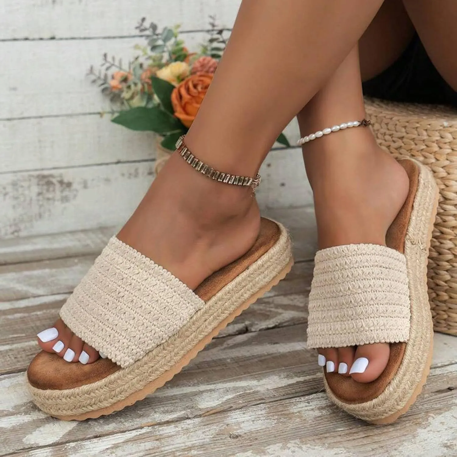 Mules for Women Wedge Sandals Comfortable Dressy Summer Closed Toe Casual Slip On Shoes with Adjustable Hook Loop Alicegana Comfort on Walking Orthopedic Low Heel Sandal Mule Slippers Clogs