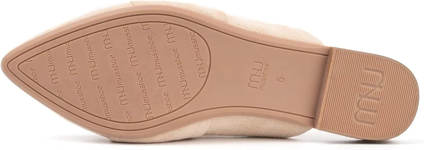 MUSSHOE Women Mules: Pointed Toe Flats - Comfortable Slip on Work Loafers for Professional Woman Aged 25-40 Casual Classic Dressy 2025
