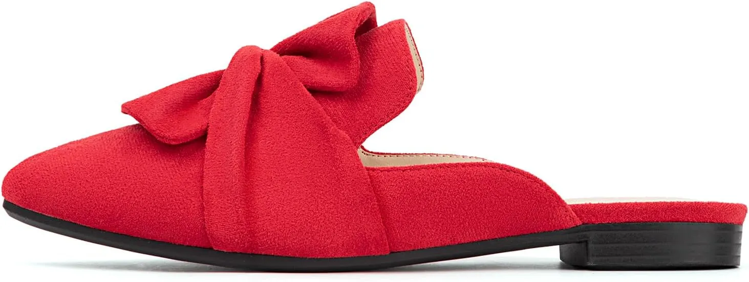 MUSSHOE Women Mules: Pointed Toe Flats - Comfortable Slip on Work Loafers for Professional Woman Aged 25-40 Casual Classic Dressy 2025