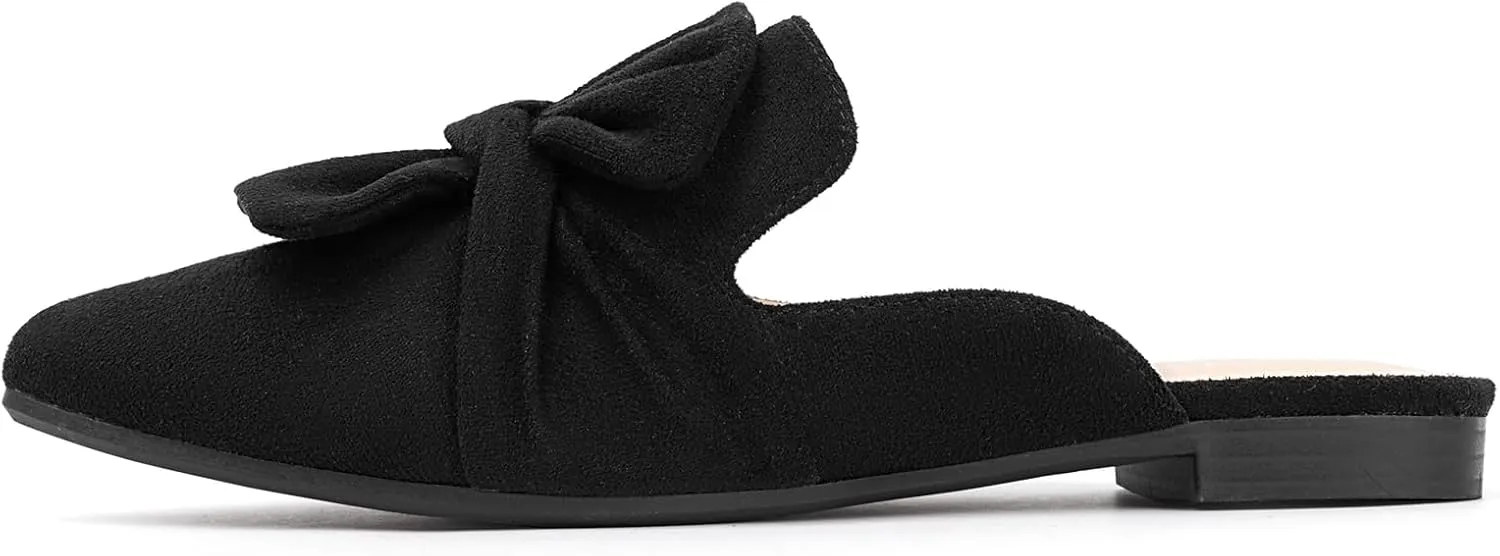 MUSSHOE Women Mules: Pointed Toe Flats - Comfortable Slip on Work Loafers for Professional Woman Aged 25-40 Casual Classic Dressy 2025