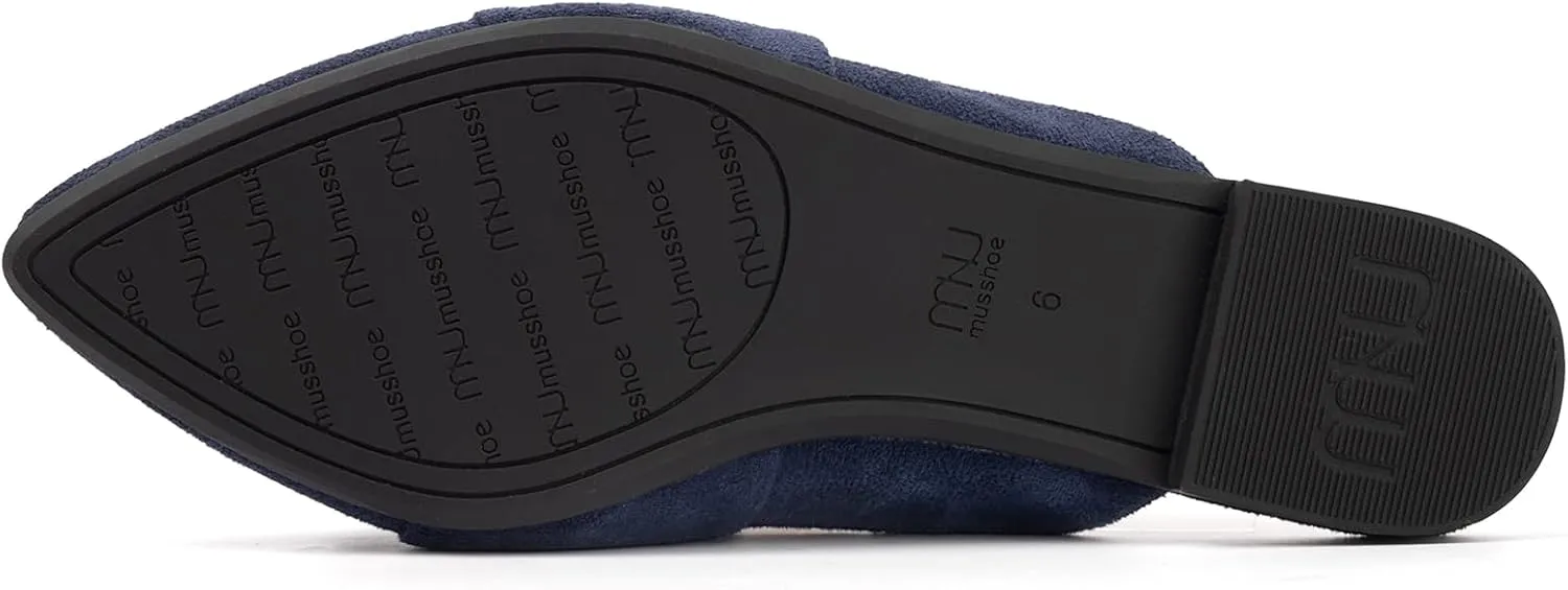 MUSSHOE Women Mules: Pointed Toe Flats - Comfortable Slip on Work Loafers for Professional Woman Aged 25-40 Casual Classic Dressy 2025