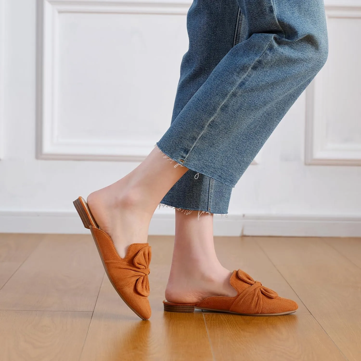 MUSSHOE Women Mules: Pointed Toe Flats - Comfortable Slip on Work Loafers for Professional Woman Aged 25-40 Casual Classic Dressy 2025