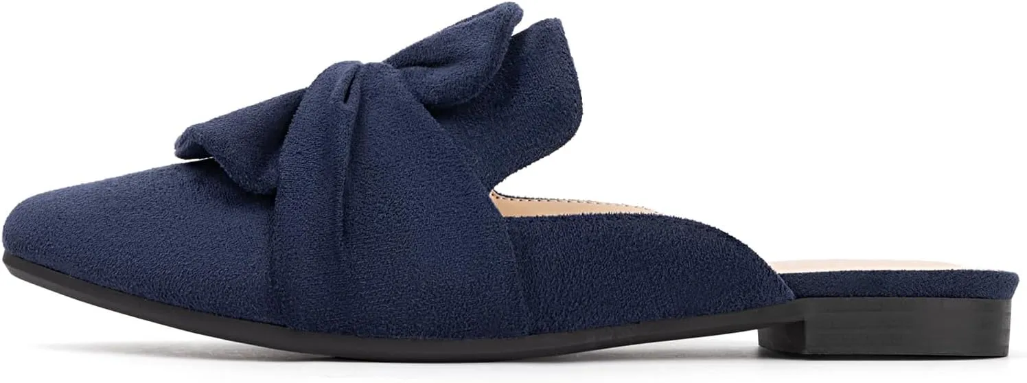 MUSSHOE Women Mules: Pointed Toe Flats - Comfortable Slip on Work Loafers for Professional Woman Aged 25-40 Casual Classic Dressy 2025