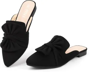 MUSSHOE Women Mules: Pointed Toe Flats - Comfortable Slip on Work Loafers for Professional Woman Aged 25-40 Casual Classic Dressy 2025