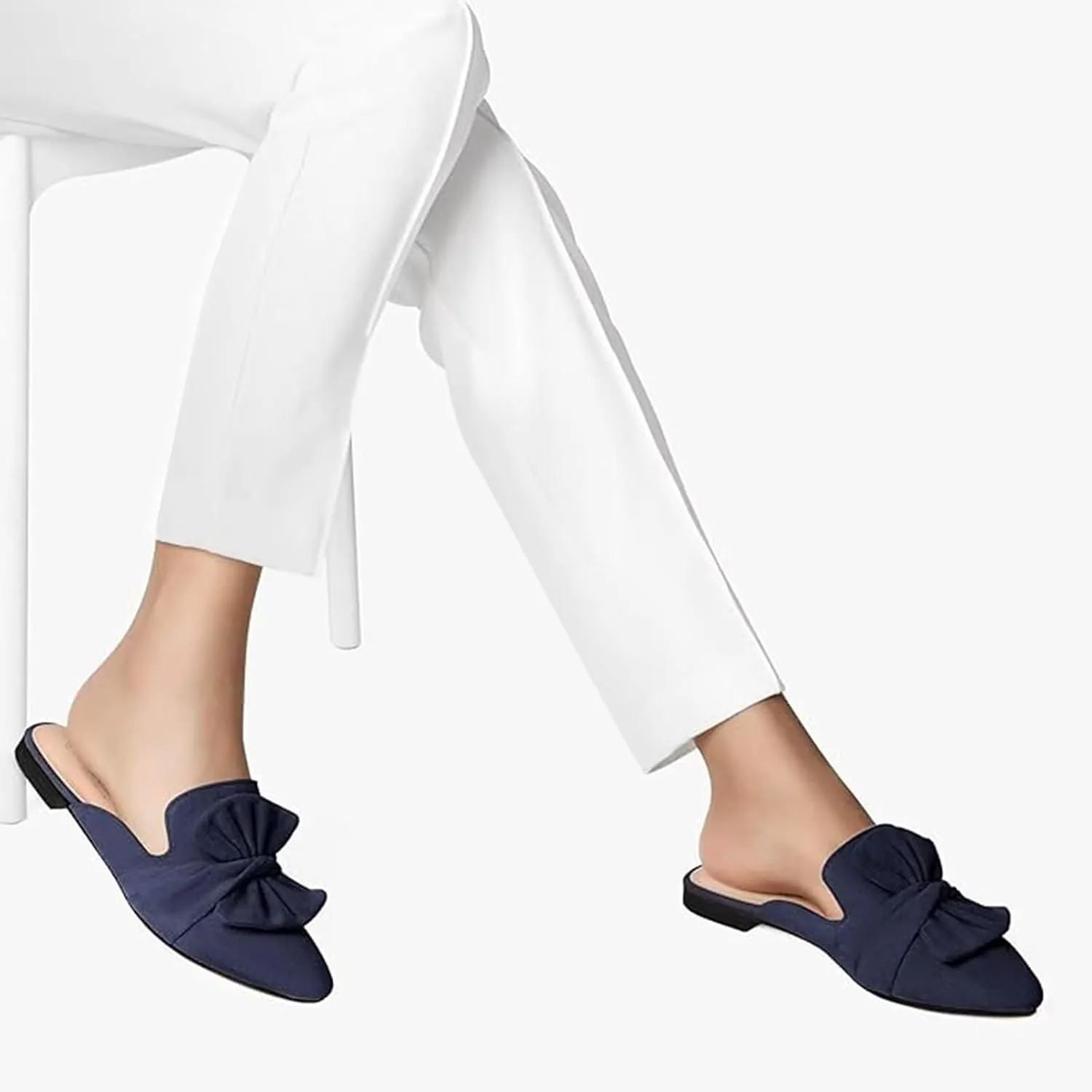 MUSSHOE Women Mules: Pointed Toe Flats - Comfortable Slip on Work Loafers for Professional Woman Aged 25-40 Casual Classic Dressy 2025
