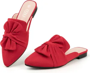 MUSSHOE Women Mules: Pointed Toe Flats - Comfortable Slip on Work Loafers for Professional Woman Aged 25-40 Casual Classic Dressy 2025