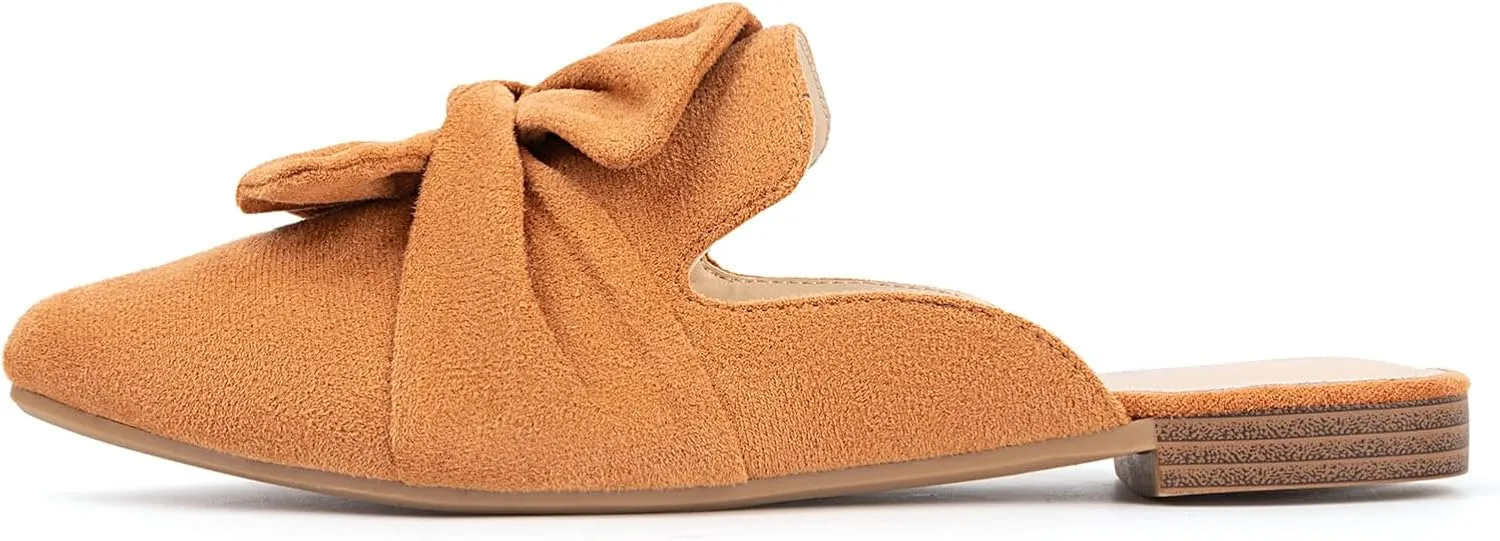 MUSSHOE Women Mules: Pointed Toe Flats - Comfortable Slip on Work Loafers for Professional Woman Aged 25-40 Casual Classic Dressy 2025