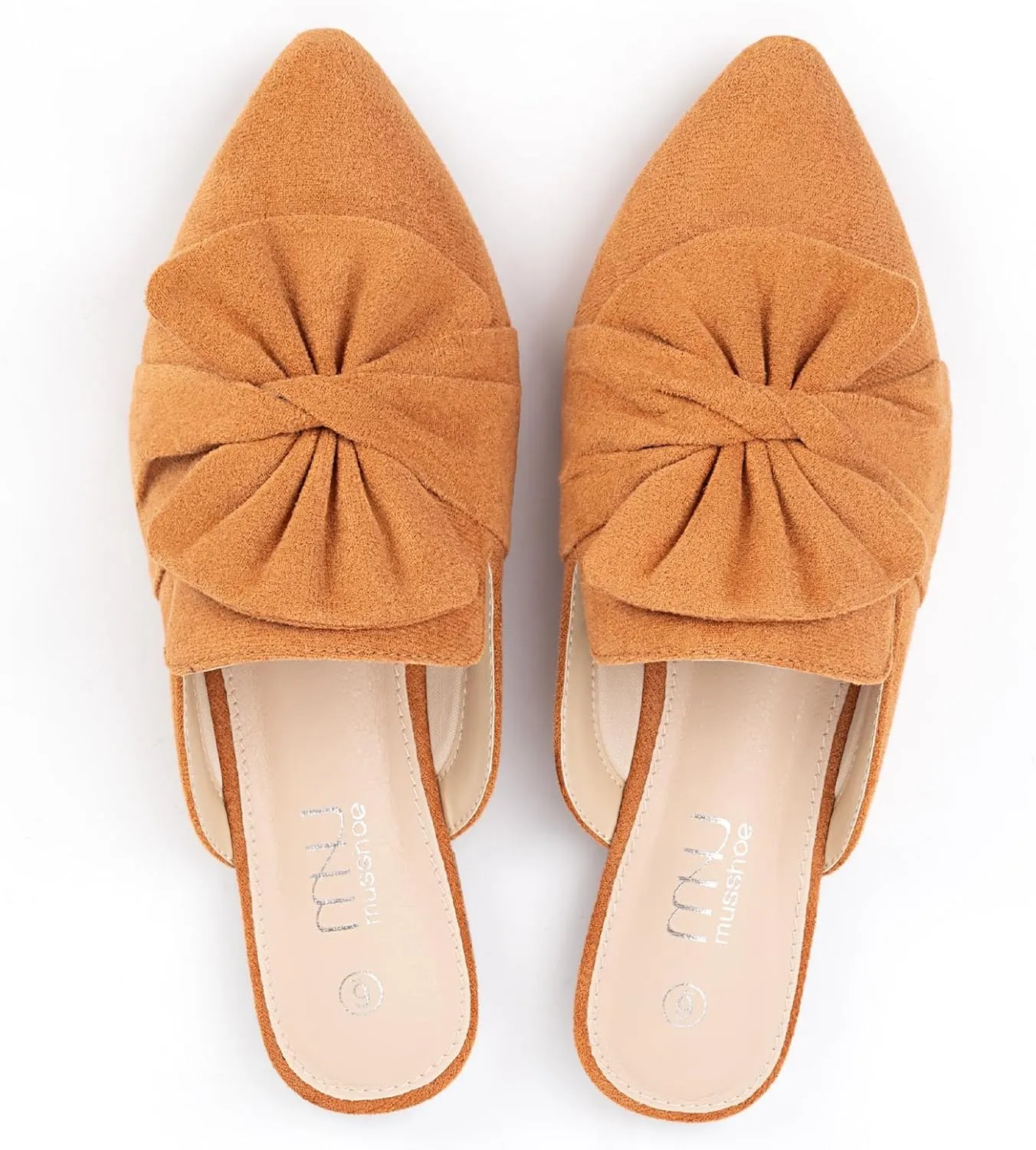 MUSSHOE Women Mules: Pointed Toe Flats - Comfortable Slip on Work Loafers for Professional Woman Aged 25-40 Casual Classic Dressy 2025