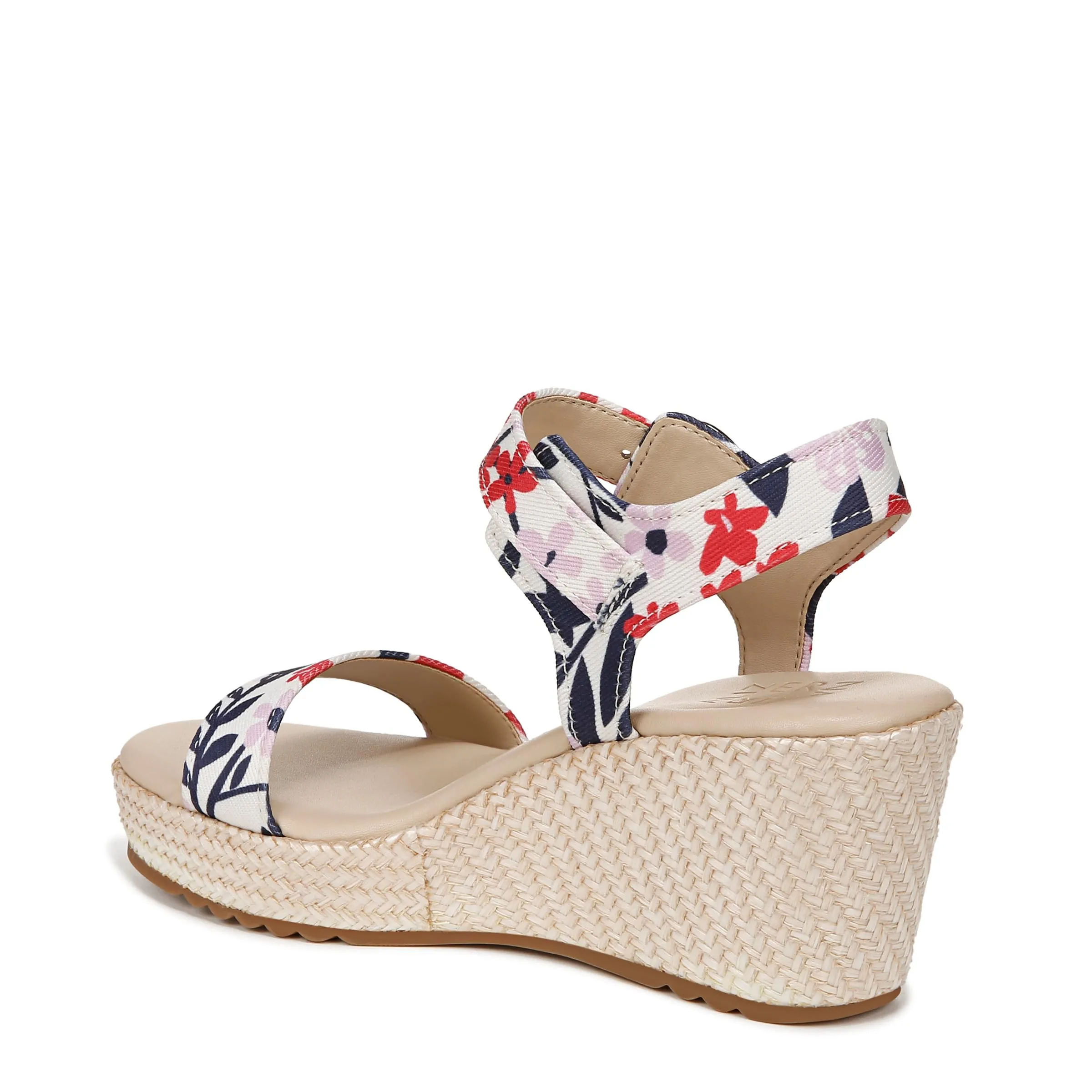 Naturalizer Womens Stella Open Toe Wedge Sandal Lilac Multi Floral 6.5 M