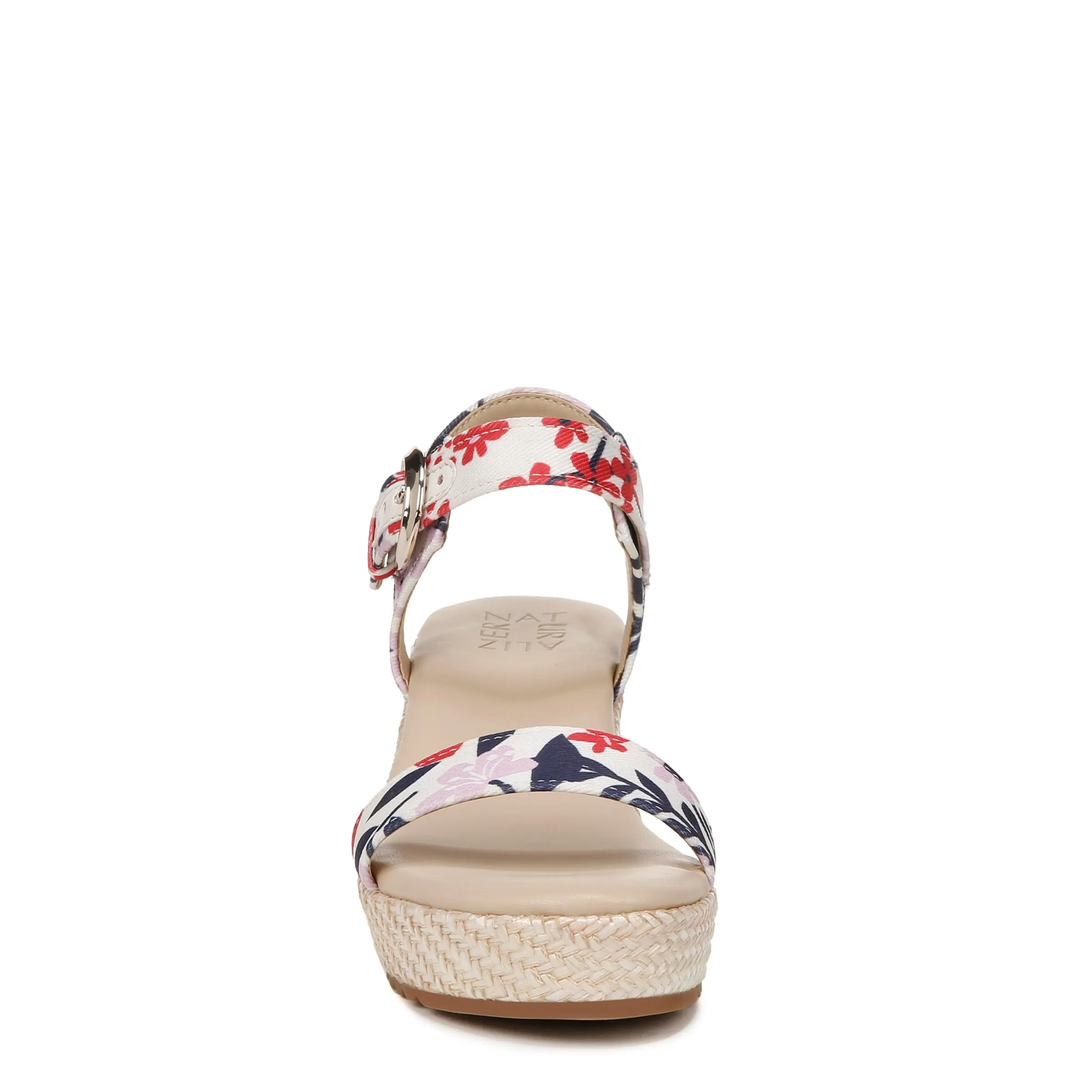 Naturalizer Womens Stella Open Toe Wedge Sandal Lilac Multi Floral 6.5 M