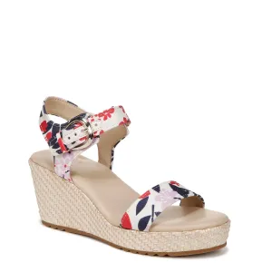 Naturalizer Womens Stella Open Toe Wedge Sandal Lilac Multi Floral 6.5 M