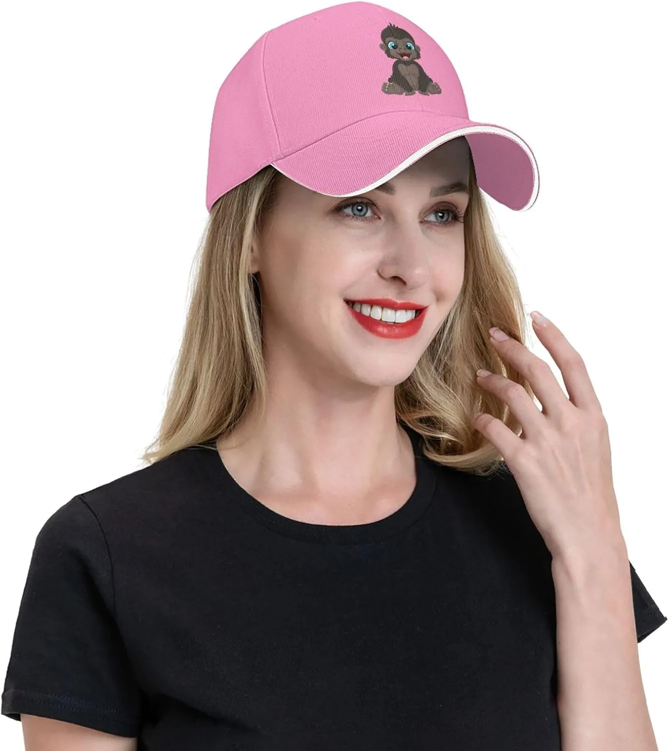 Naughty Little Monkey Baseball Cap for Men Women Hat Adjustable Trucker Caps Ball Cap