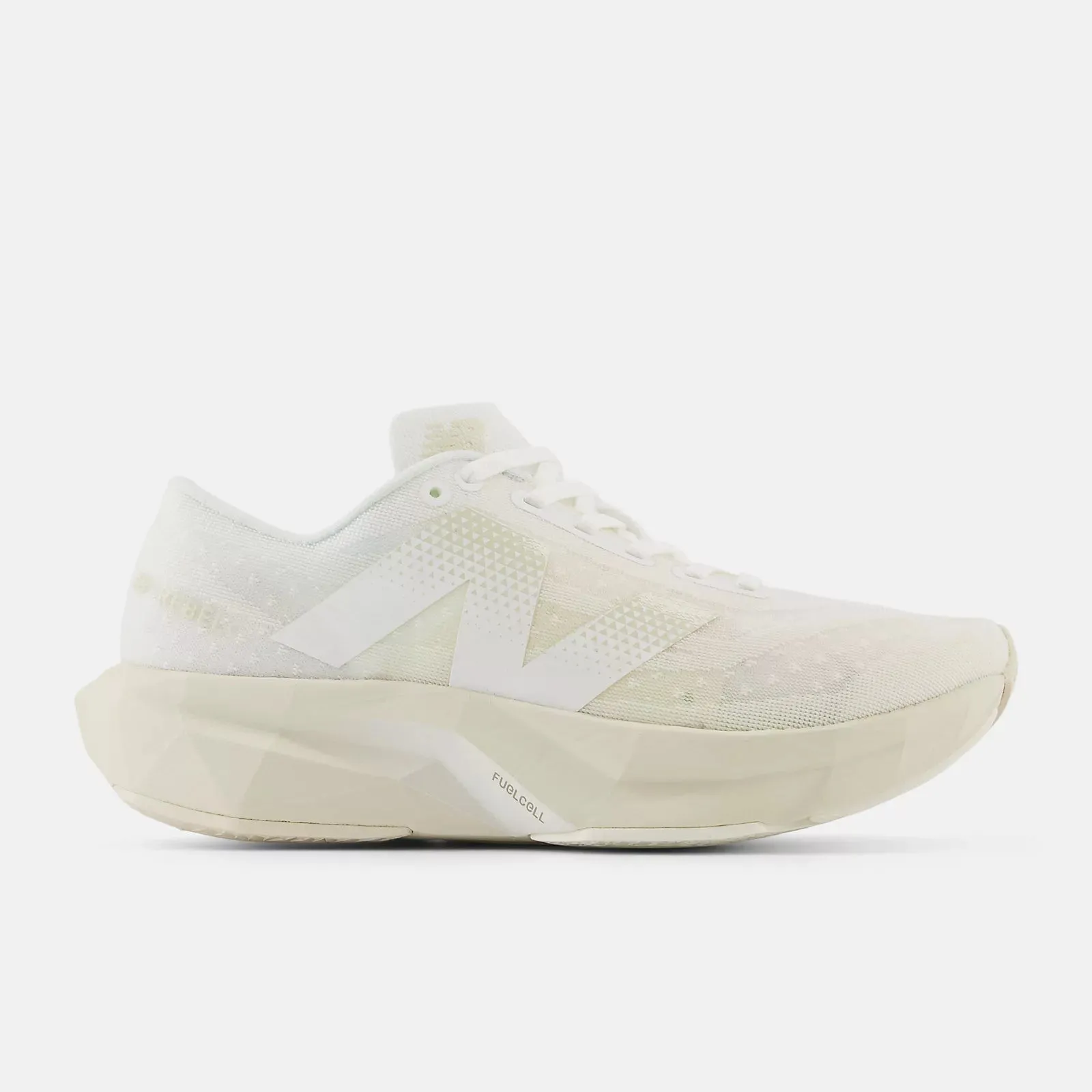 NEW Women's NEW BALANCE FUELCELL REBEL V4 White Linen Sea Salt MESH Shoes AUTHENTIC IN BOX