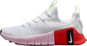Nike Free Metcon 6 Women's Workout Shoes (IB4526-100, White/Barely Volt/Bright Crimson/Pink Foam)