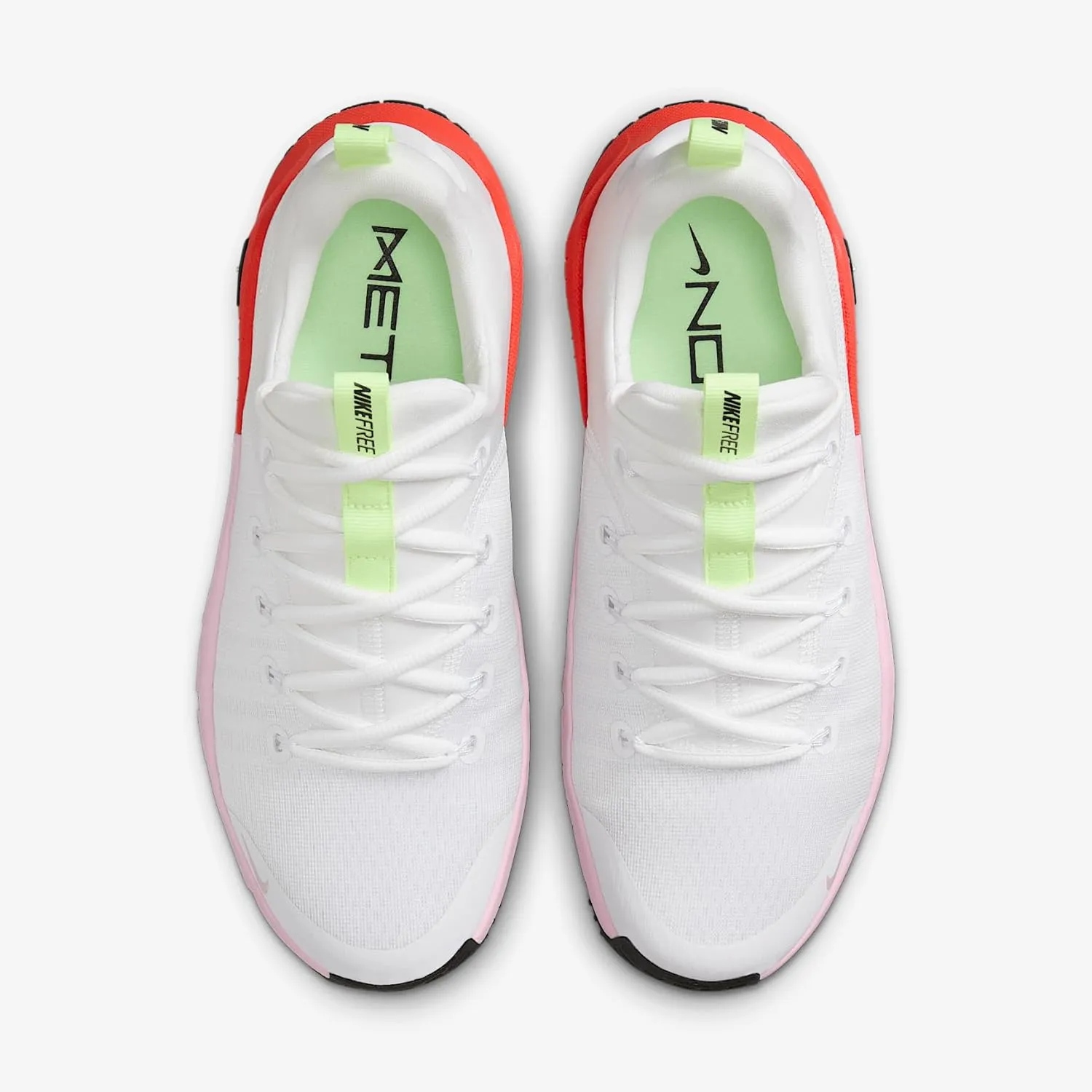 Nike Free Metcon 6 Women's Workout Shoes (IB4526-100, White/Barely Volt/Bright Crimson/Pink Foam)