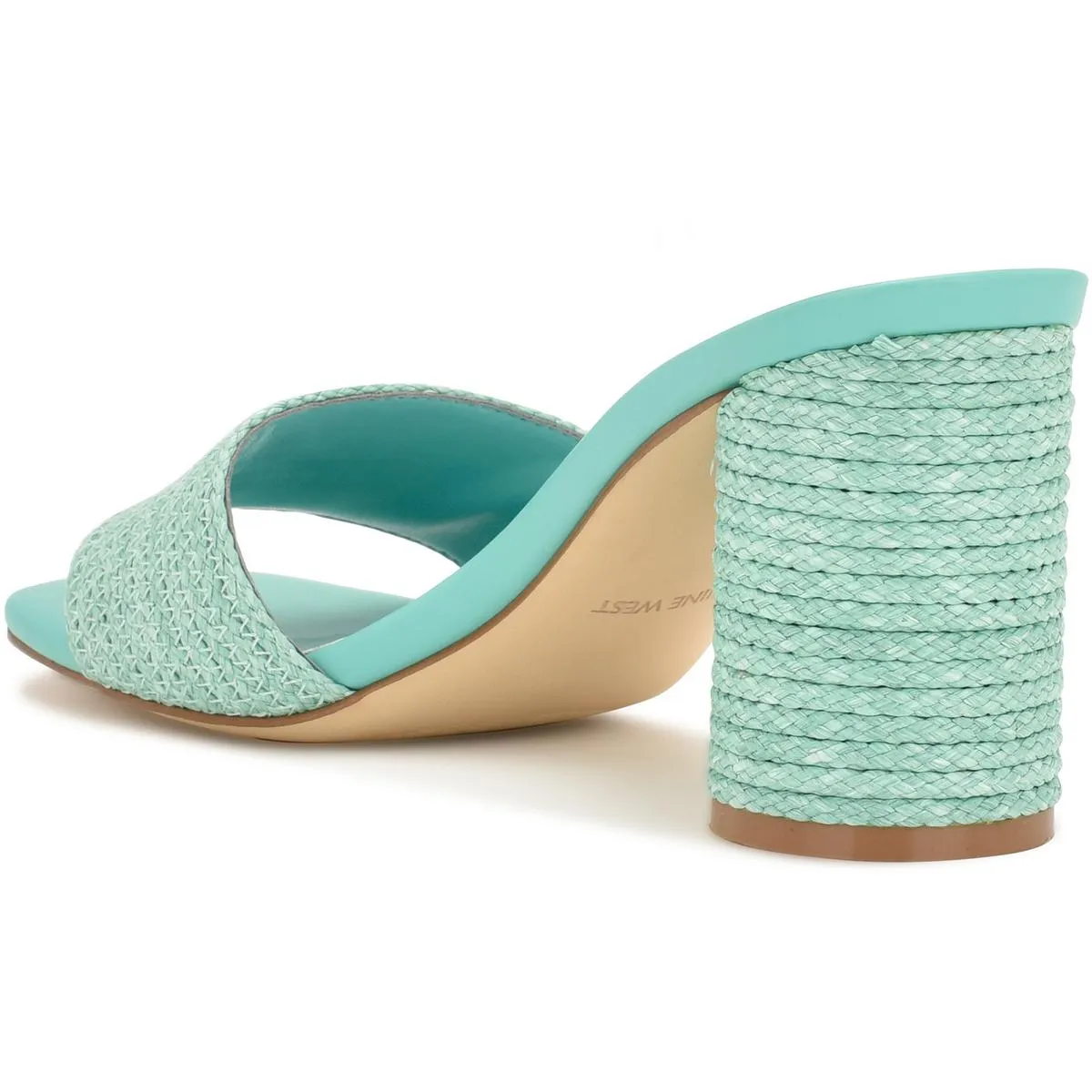 Nine West Womens MAPELI2 Laceless Woven Mule Sandals