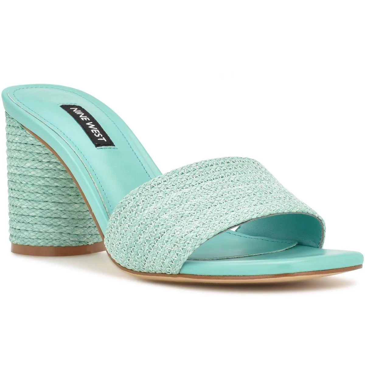 Nine West Womens MAPELI2 Laceless Woven Mule Sandals