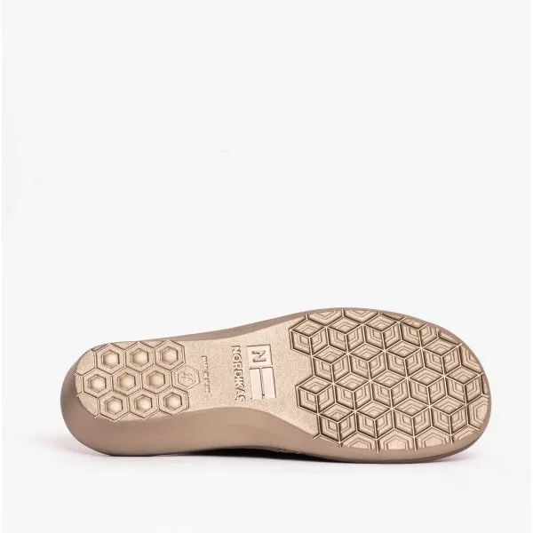 Nordikas 1747 (AFELPADO) Womens Suede Mule Slippers Marine