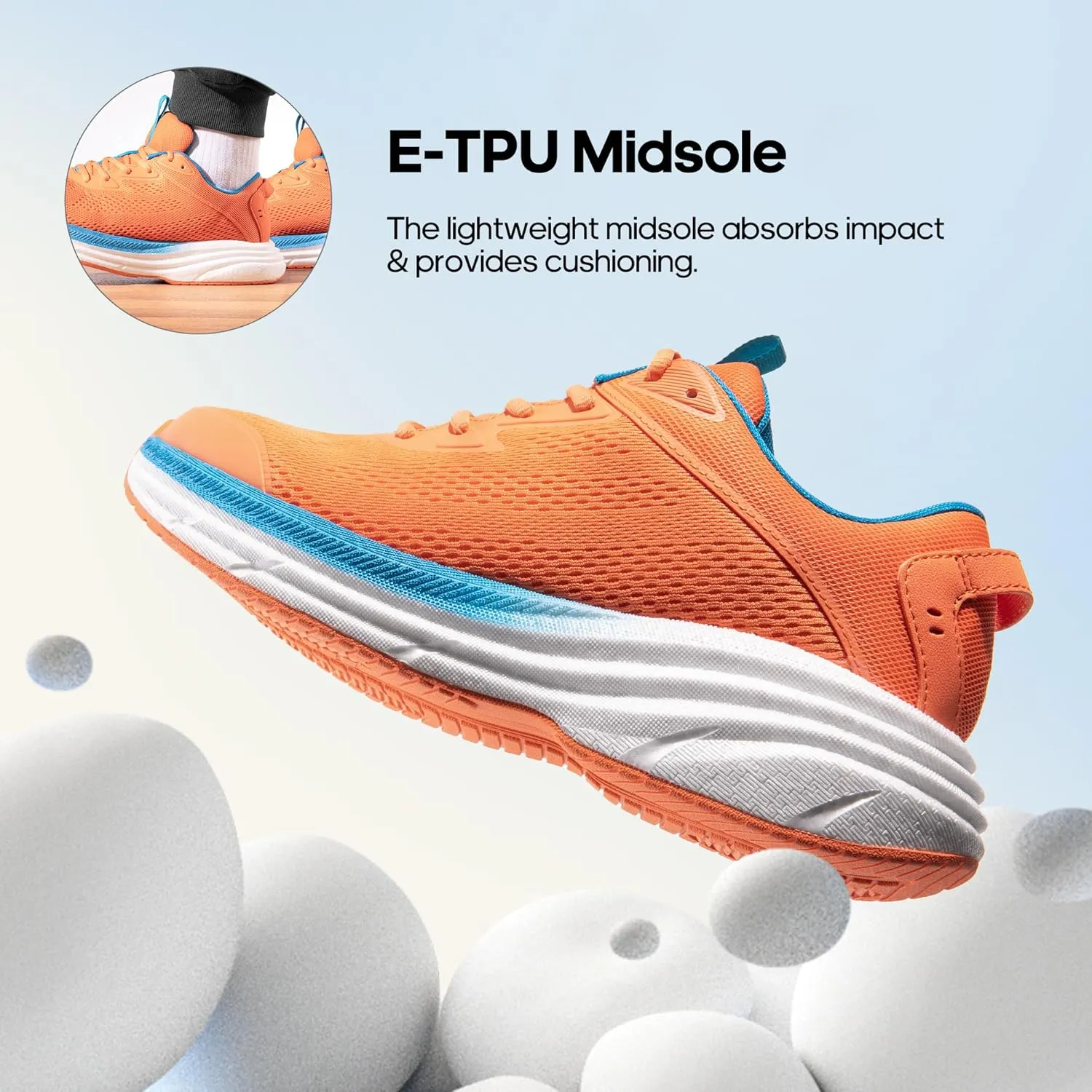 NORTIV 8 Men's Running Walking Tennis Shoes Comfortable Cushioning Non-Slip Breathable Athletic Gym Workout Cross Trainer Jogging Sneakers