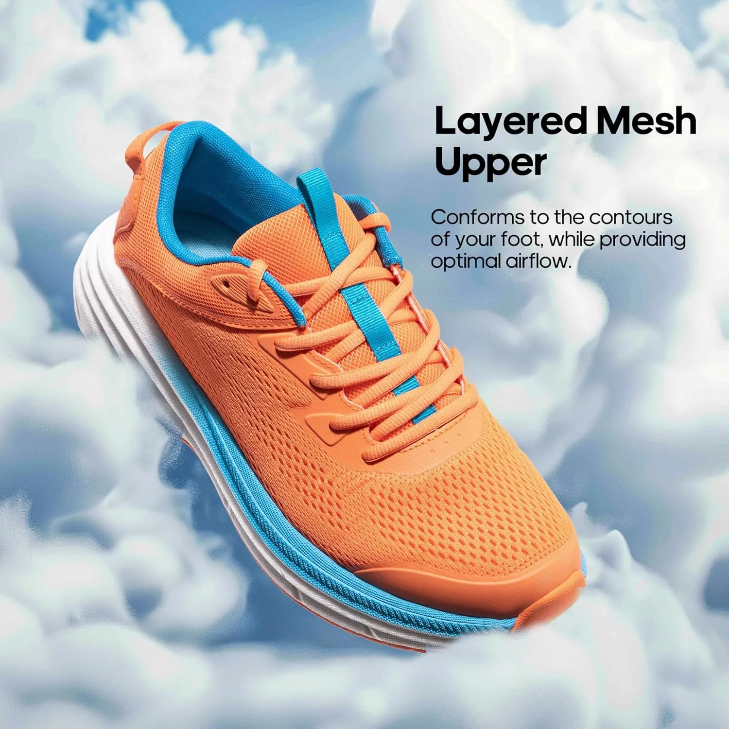 NORTIV 8 Men's Running Walking Tennis Shoes Comfortable Cushioning Non-Slip Breathable Athletic Gym Workout Cross Trainer Jogging Sneakers