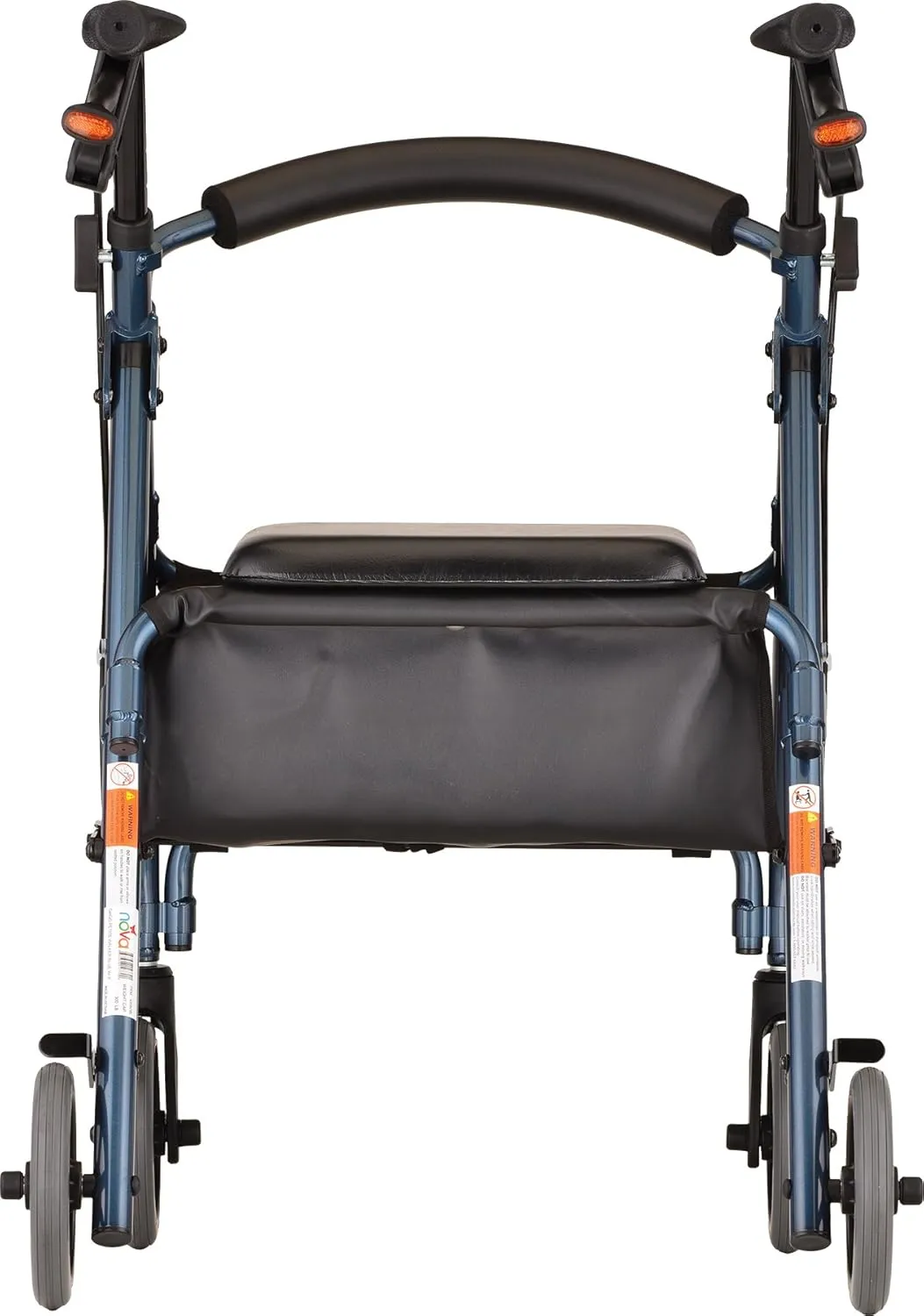 NOVA Medical Products GetGo Petite Rollator Walker for Height 4’0” - 5”4”, Blue, 1 Count
