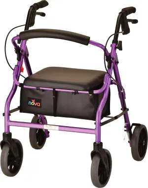 NOVA Medical Products Zoom Rollator Walker, Purple, 20 Inch