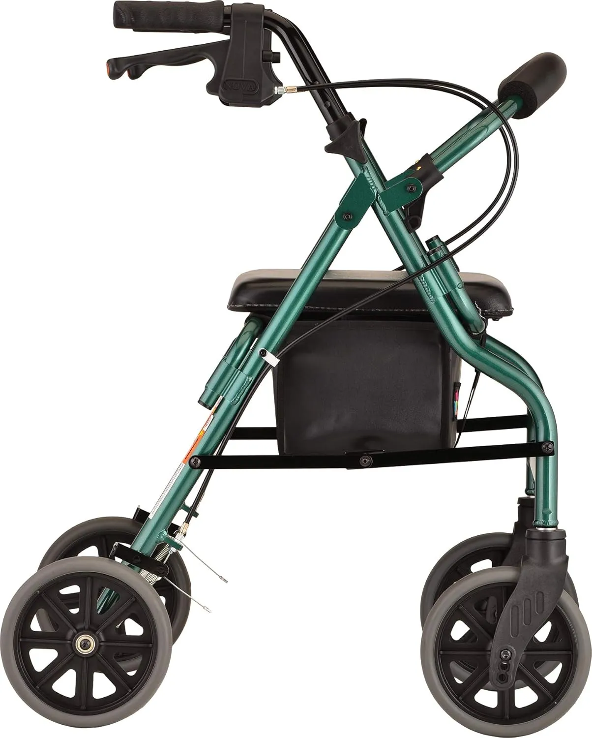 NOVA Medical Products Zoom Rollator Walker with 20" Seat Height, Green, 20 Inch