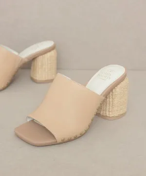 Oasis Society Serena - Studded Raffia Slide Heel