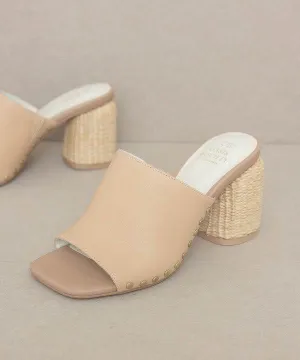 Oasis Society Serena - Studded Raffia Slide Heel