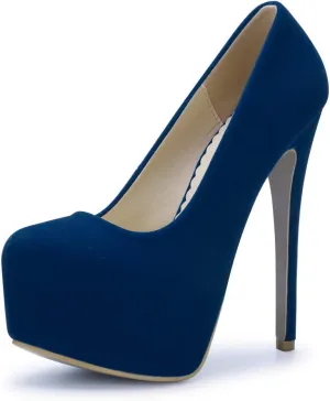 OCHENTA Women's Hidden Platform Stiletto High Heels Slip On Pumps