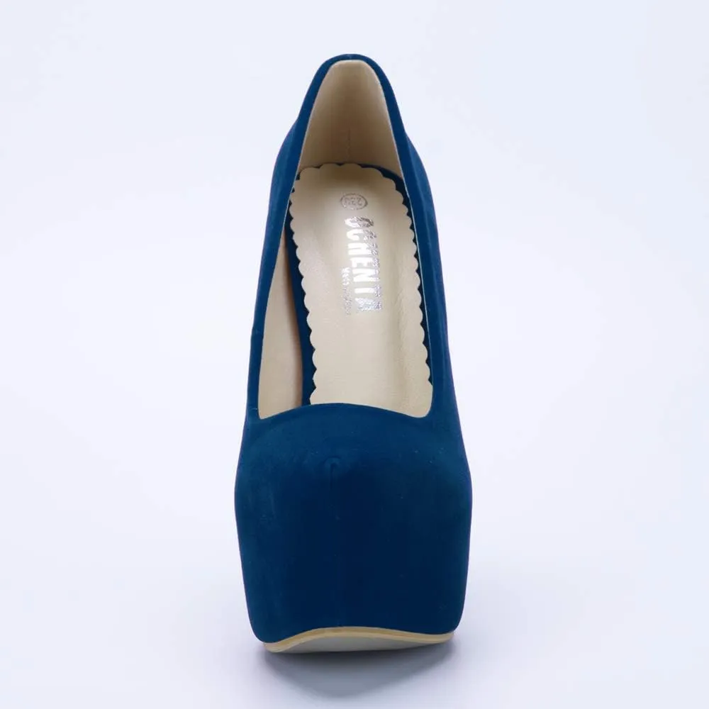 OCHENTA Women's Hidden Platform Stiletto High Heels Slip On Pumps