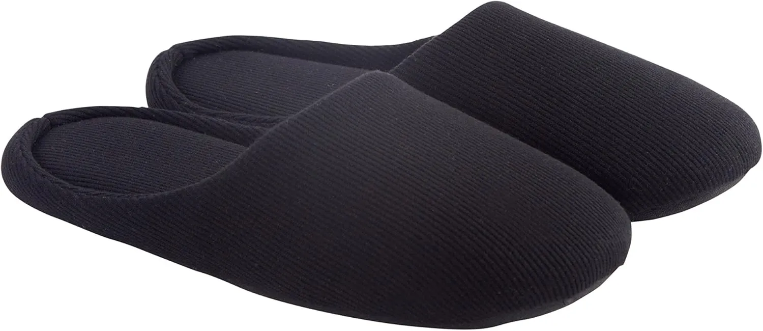 ofoot Women's Non-Slip House Slippers - Lightweight Cotton Memory Foam Indoor Slip-On, Machine Washable & Foldable Travel Design for Home, Yoga, Narrow/Wide Fit Options