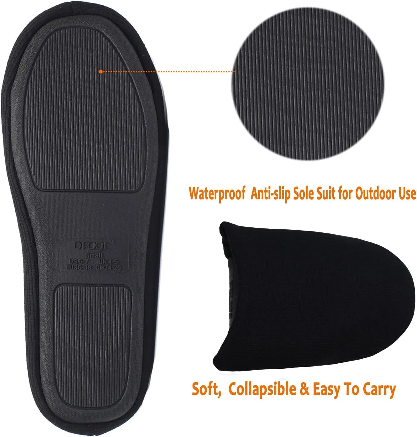 ofoot Women's Non-Slip House Slippers - Lightweight Cotton Memory Foam Indoor Slip-On, Machine Washable & Foldable Travel Design for Home, Yoga, Narrow/Wide Fit Options