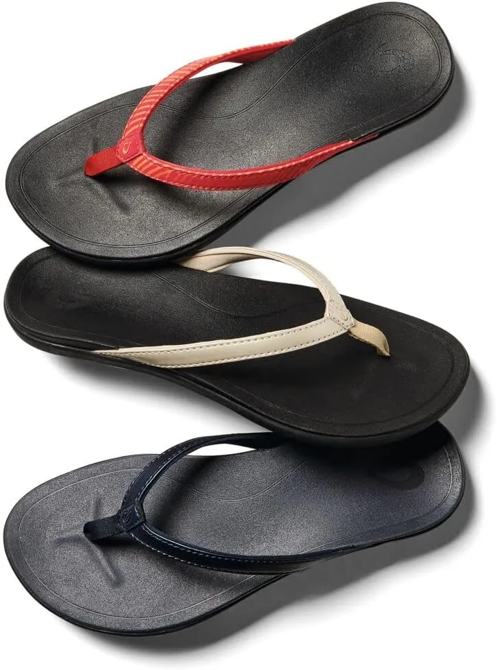 OLUKAI Ho'opio Women's Beach Sandals, Quick-Dry Flip-Flop Slides, Clean & Minimal Aesthetic, Water Resistant & Enhanced Traction, All-Day Comfort