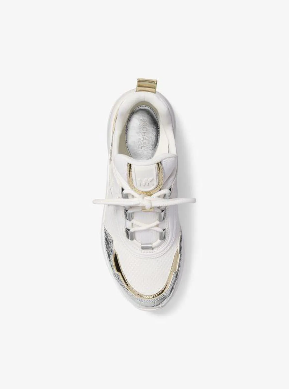 Olympia Metallic Mixed-Media Trainer