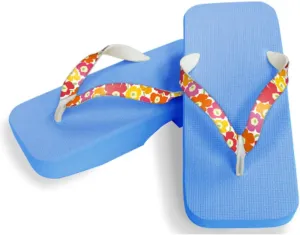 [One Step] [Hajime] Geta Clogs, Soft and Water Resistant, Made of Sponge 11.2 inches (28.5 cm), SB/Large Flower 1, Large Flower 1 (Flower 1/28.5), flower 1, 28.5 cm